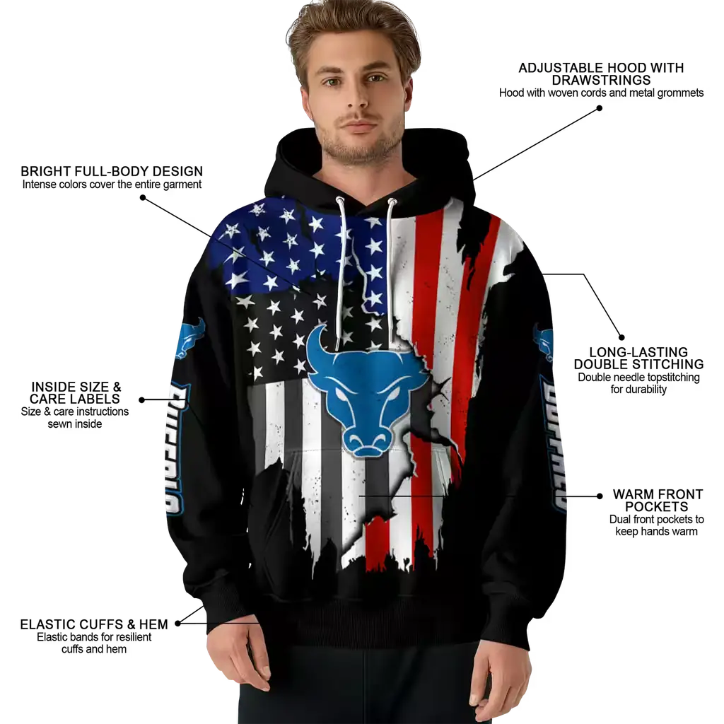 buffalo bulls american pride black hoodie latest model buffalo bulls american pride black hoodie latest model