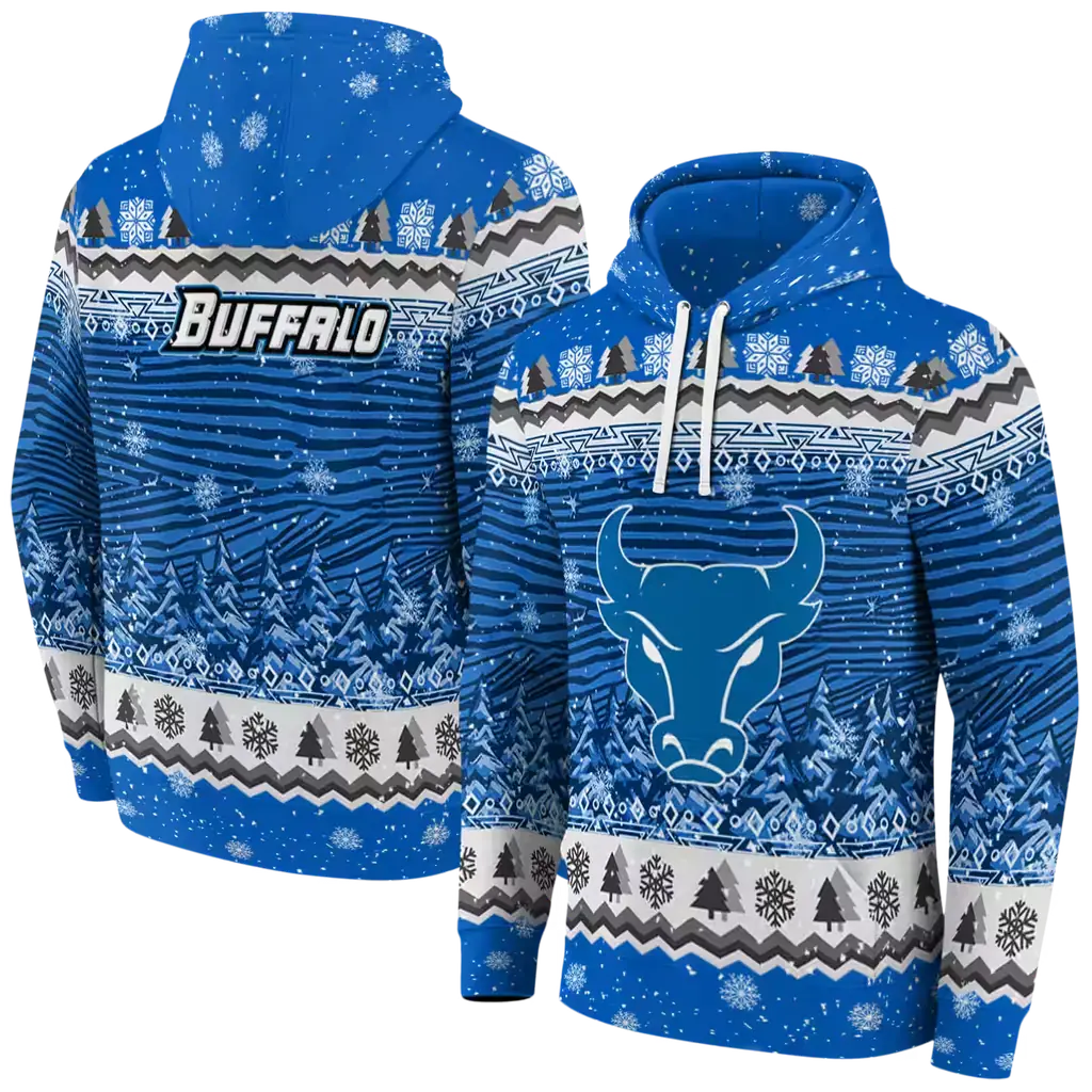 buffalo bulls christmas trees royal blue hoodie fashion forward buffalo bulls christmas trees royal blue hoodie fashion forward