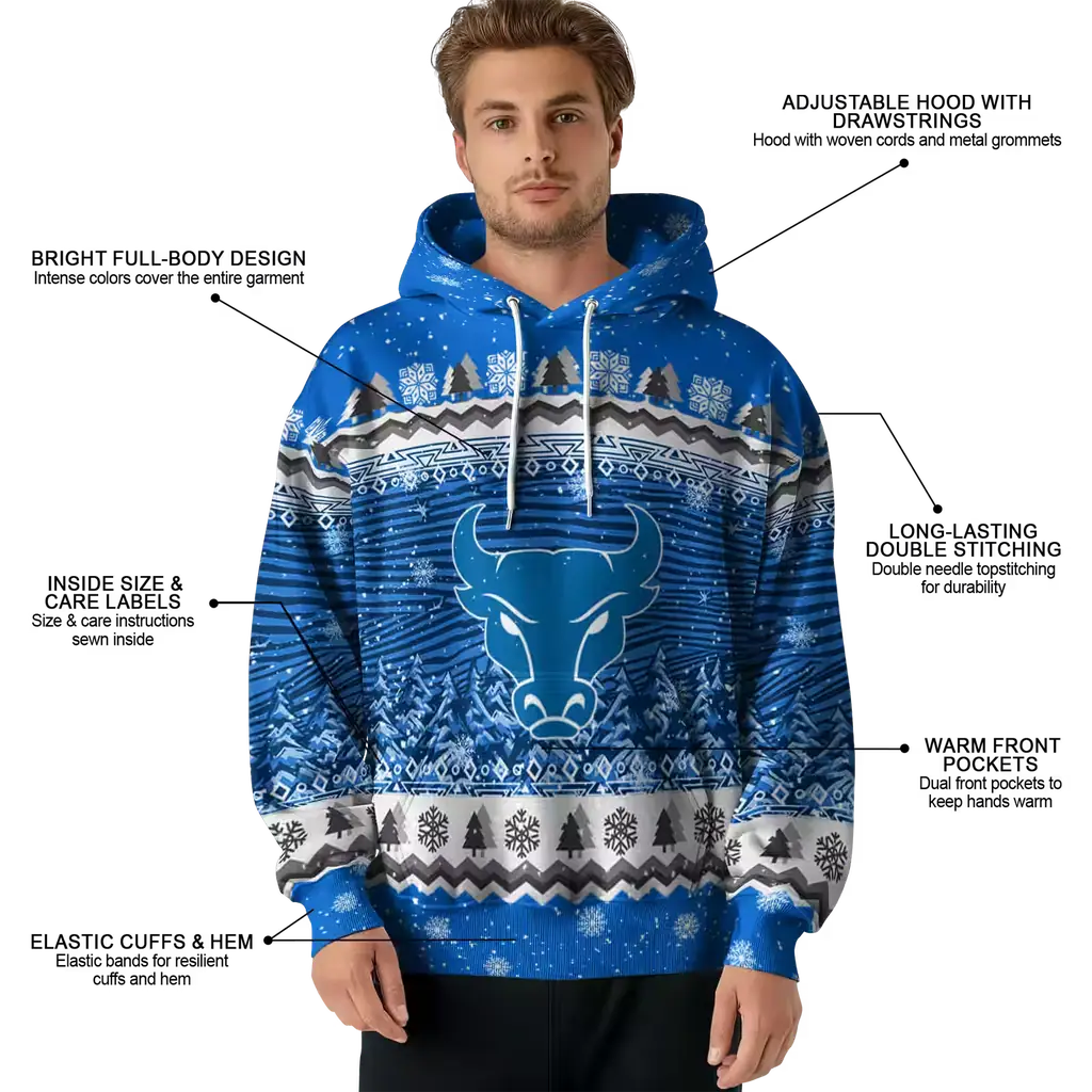 buffalo bulls christmas trees royal blue hoodie latest model buffalo bulls christmas trees royal blue hoodie latest model