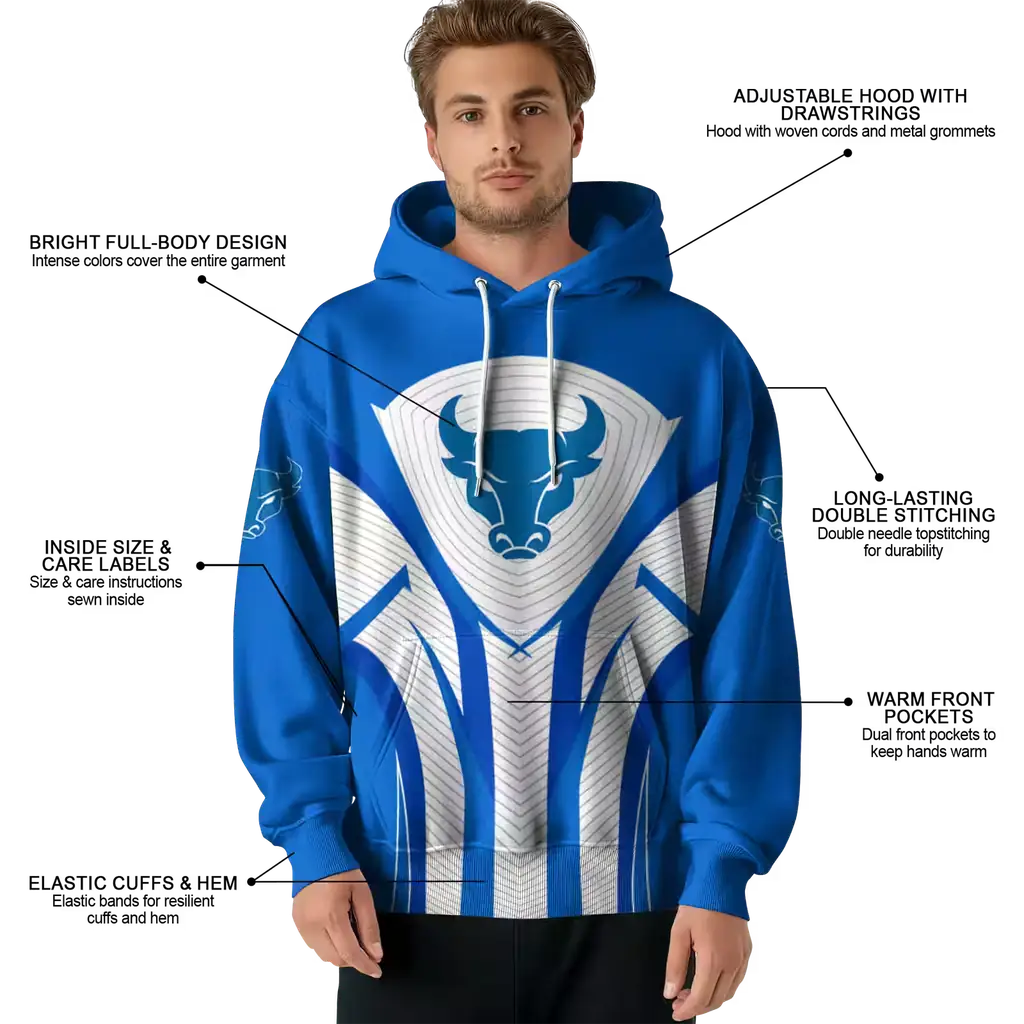 buffalo bulls concentric lines royal blue black hoodie latest model buffalo bulls concentric lines royal blue black hoodie latest model