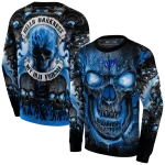 buffalo bulls demonic skull royal blue black hoodie best selling