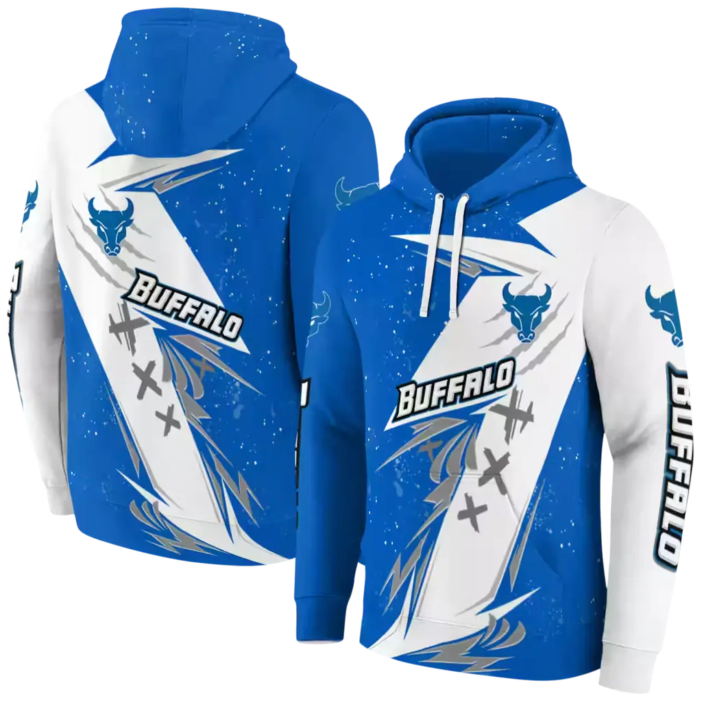 buffalo bulls dynamic slash royal blue white hoodie fashion forward buffalo bulls dynamic slash royal blue white hoodie fashion forward