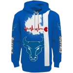 buffalo bulls football heartbeat royal blue hoodie best selling