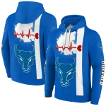buffalo bulls football heartbeat royal blue hoodie best selling