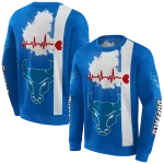 buffalo bulls football heartbeat royal blue hoodie best selling