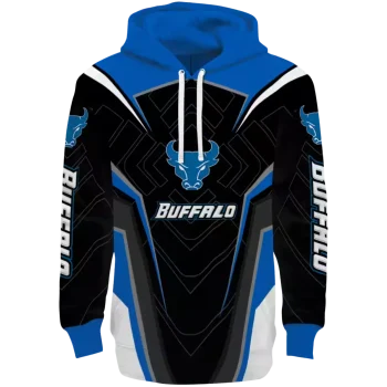 buffalo bulls futuristic pattern royal blue black hoodie best selling