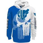 buffalo bulls graphic punisher royal blue white hoodie best selling
