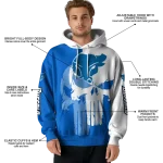 buffalo bulls graphic punisher royal blue white hoodie best selling