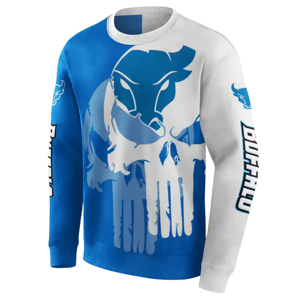 buffalo bulls graphic punisher royal blue white hoodie new arrival buffalo bulls graphic punisher royal blue white hoodie new arrival