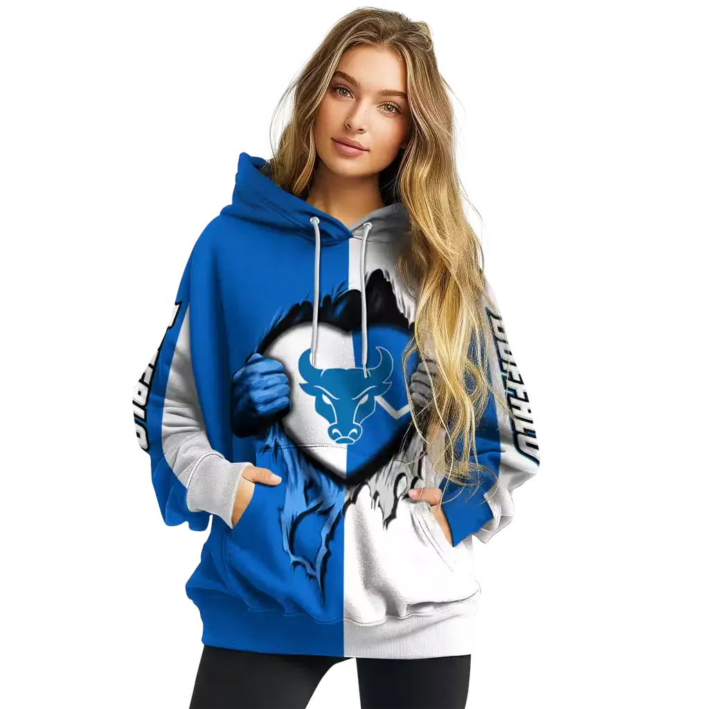 buffalo bulls heartbeat graphic royal blue hoodie high quality buffalo bulls heartbeat graphic royal blue hoodie high quality