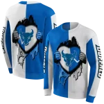 buffalo bulls heartbeat graphic royal blue hoodie best selling