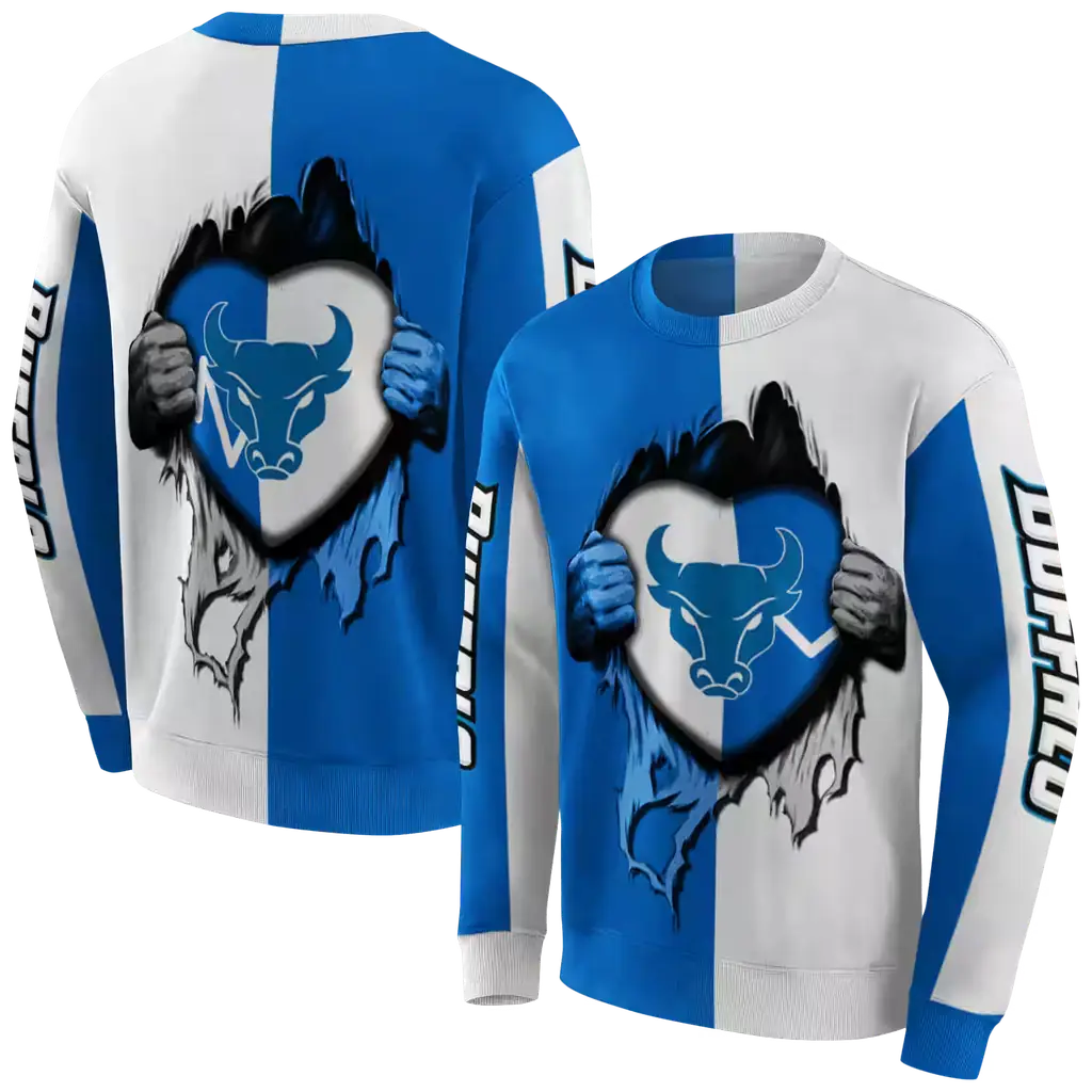 buffalo bulls heartbeat graphic royal blue hoodie premium grade buffalo bulls heartbeat graphic royal blue hoodie premium grade