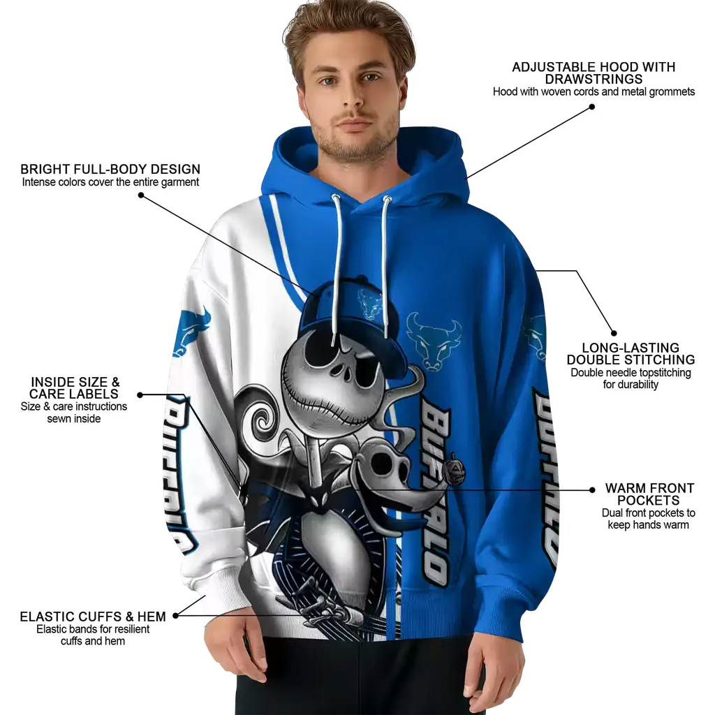 buffalo bulls jack skellington royal blue hoodie latest model buffalo bulls jack skellington royal blue hoodie latest model