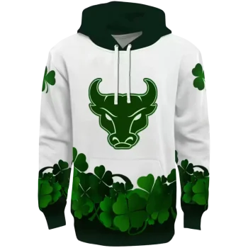buffalo bulls lucky motif white green hoodie best selling