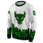 buffalo bulls lucky motif white green hoodie best selling