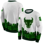 buffalo bulls lucky motif white green hoodie best selling