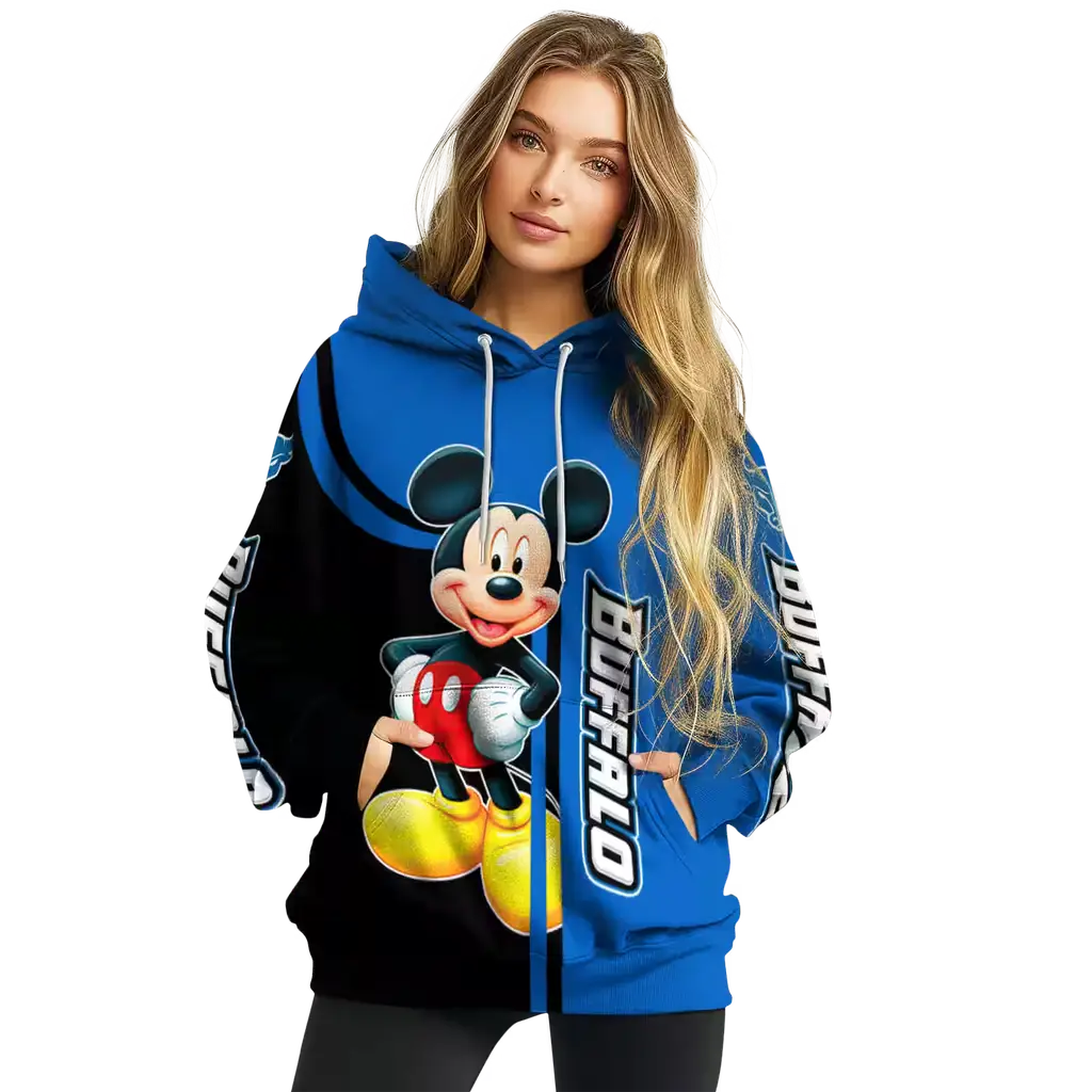 buffalo bulls mickey mouse royal blue black hoodie high quality buffalo bulls mickey mouse royal blue black hoodie high quality