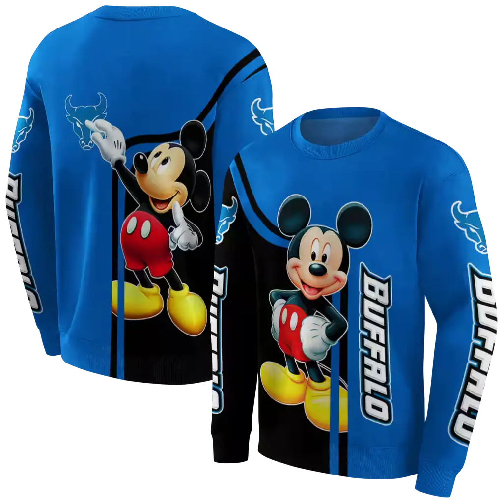buffalo bulls mickey mouse royal blue black hoodie premium grade buffalo bulls mickey mouse royal blue black hoodie premium grade