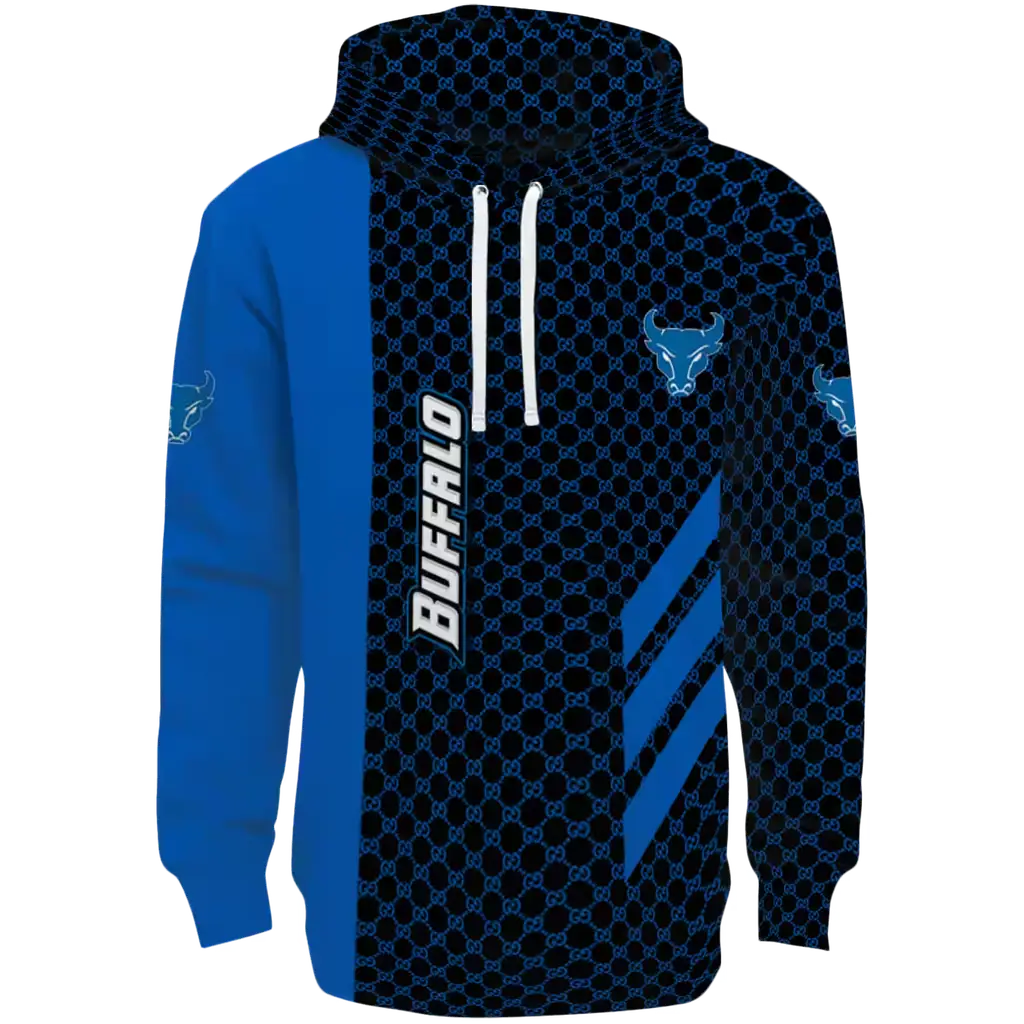 buffalo bulls monogram pattern royal blue hoodie best selling buffalo bulls monogram pattern royal blue hoodie best selling