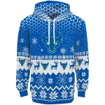 buffalo bulls reindeer motif royal blue hoodie best selling