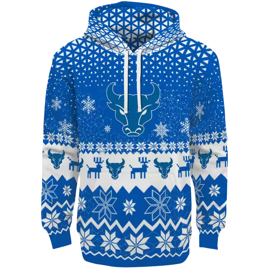buffalo bulls reindeer motif royal blue hoodie best selling buffalo bulls reindeer motif royal blue hoodie best selling