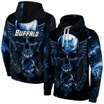 buffalo bulls skull artwork royal blue black hoodie best selling