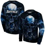 buffalo bulls skull artwork royal blue black hoodie best selling