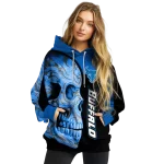 buffalo bulls skull motif royal blue black hoodie best selling