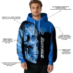 buffalo bulls skull motif royal blue black hoodie best selling