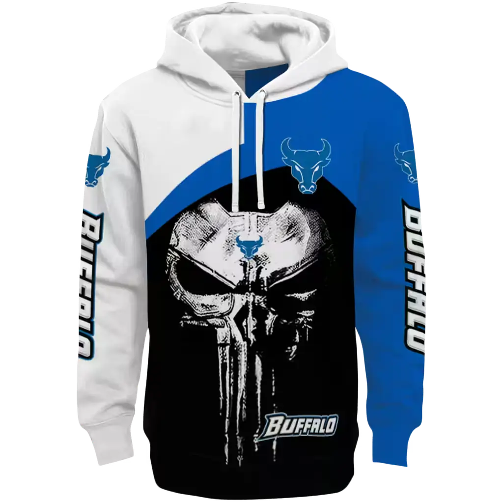 buffalo bulls skull punisher white black hoodie best selling buffalo bulls skull punisher white black hoodie best selling