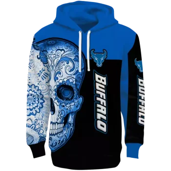 buffalo bulls sugar skull royal blue black hoodie best selling