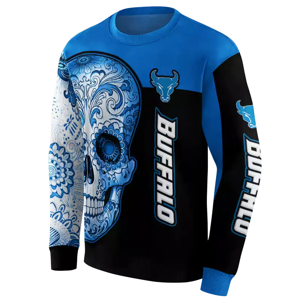 buffalo bulls sugar skull royal blue black hoodie new arrival buffalo bulls sugar skull royal blue black hoodie new arrival
