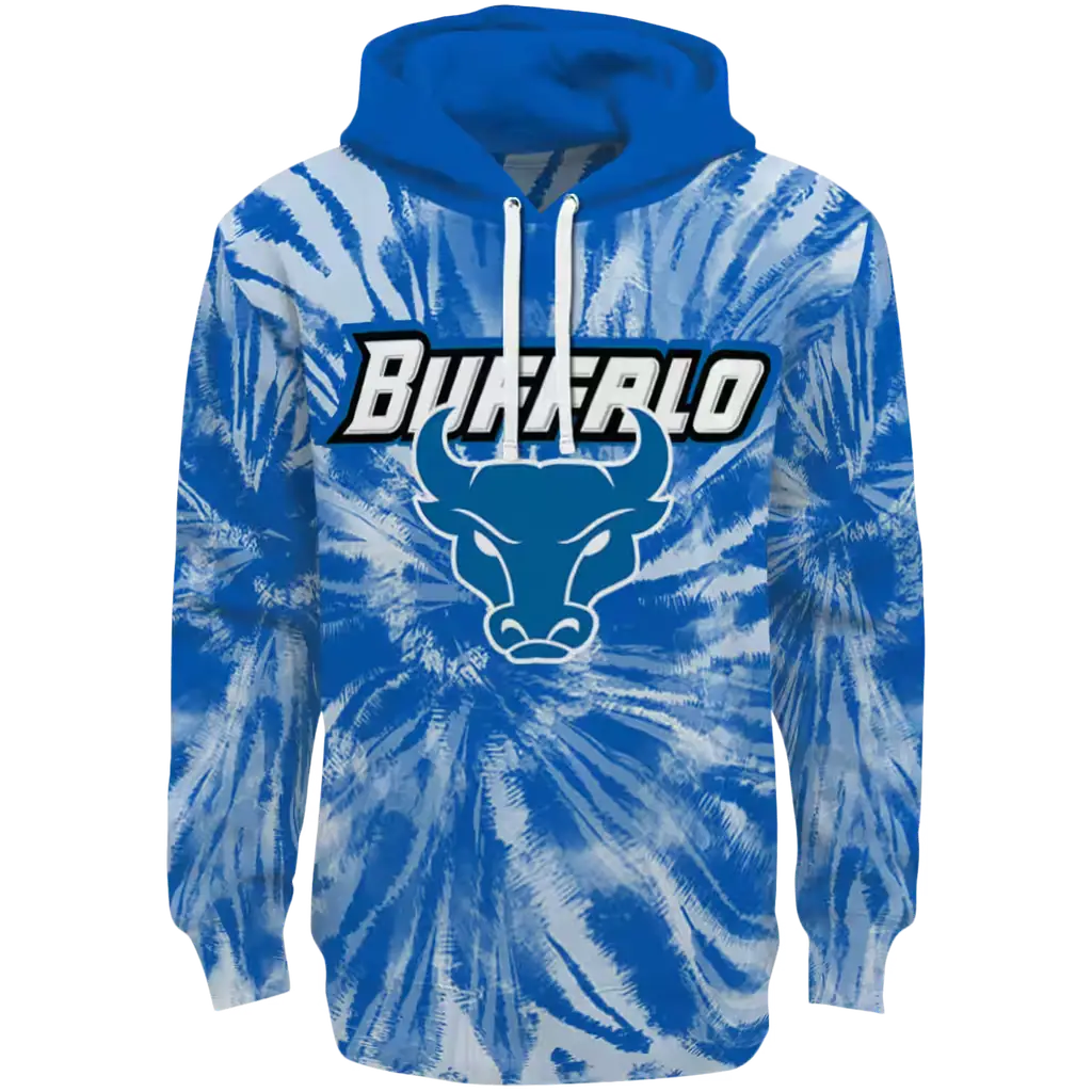 buffalo bulls tie dye pattern royal blue hoodie best selling buffalo bulls tie dye pattern royal blue hoodie best selling