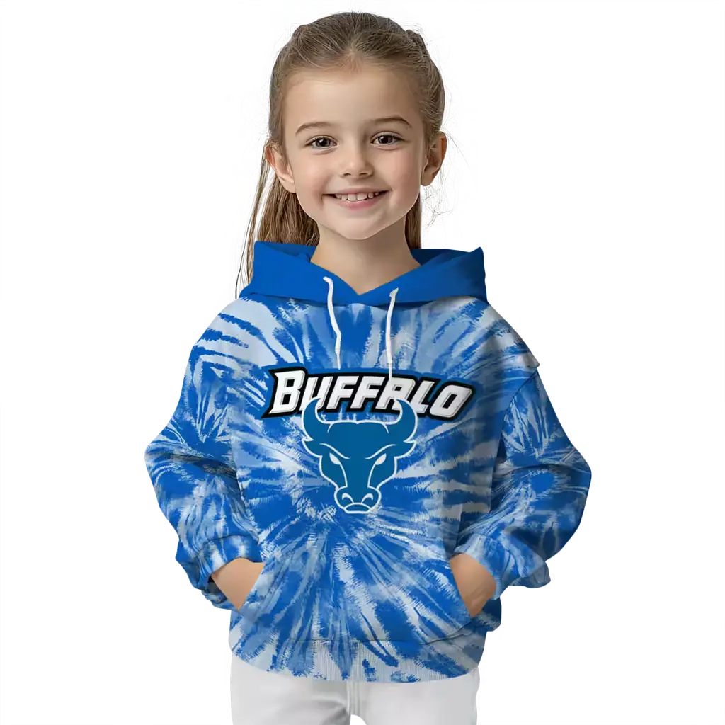 buffalo bulls tie dye pattern royal blue hoodie top rated buffalo bulls tie dye pattern royal blue hoodie top rated