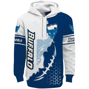 buffalo bulls triangular pattern royal blue white hoodie best selling