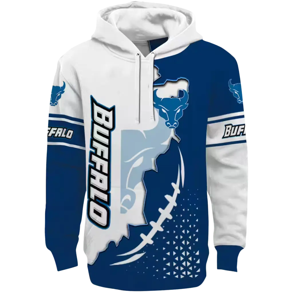 buffalo bulls triangular pattern royal blue white hoodie best selling buffalo bulls triangular pattern royal blue white hoodie best selling