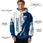 buffalo bulls triangular pattern royal blue white hoodie best selling