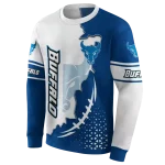 buffalo bulls triangular pattern royal blue white hoodie best selling