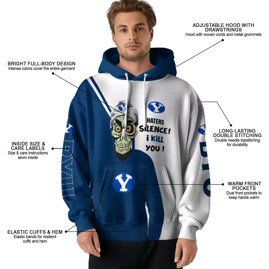 byu cougars achmed skull blue hoodie latest model byu cougars achmed skull blue hoodie latest model