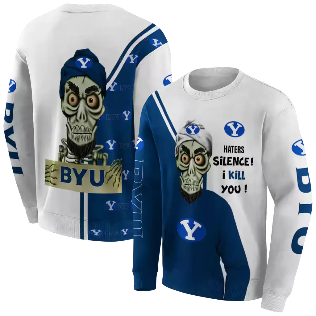 byu cougars achmed skull blue hoodie premium grade byu cougars achmed skull blue hoodie premium grade