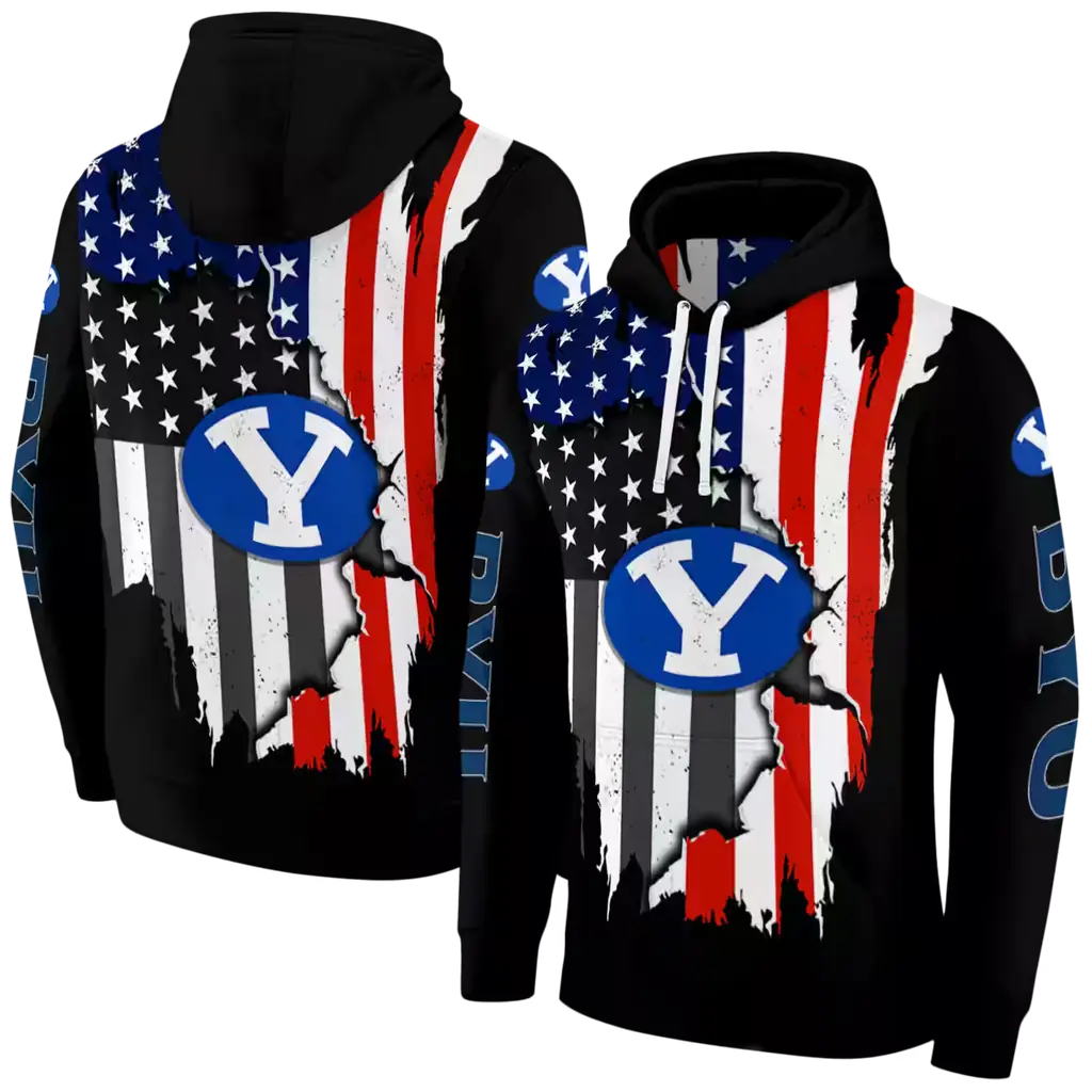 byu cougars american pride black hoodie fashion forward byu cougars american pride black hoodie fashion forward