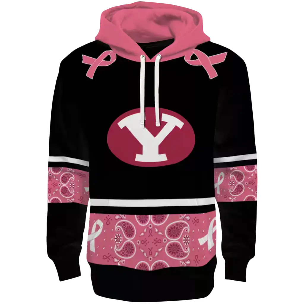 byu cougars awareness ribbon black pink hoodie best selling byu cougars awareness ribbon black pink hoodie best selling