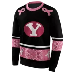 byu cougars awareness ribbon black pink hoodie best selling