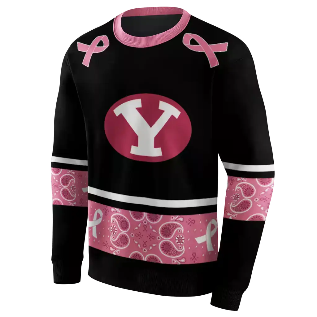 byu cougars awareness ribbon black pink hoodie new arrival byu cougars awareness ribbon black pink hoodie new arrival