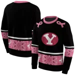 byu cougars awareness ribbon black pink hoodie best selling