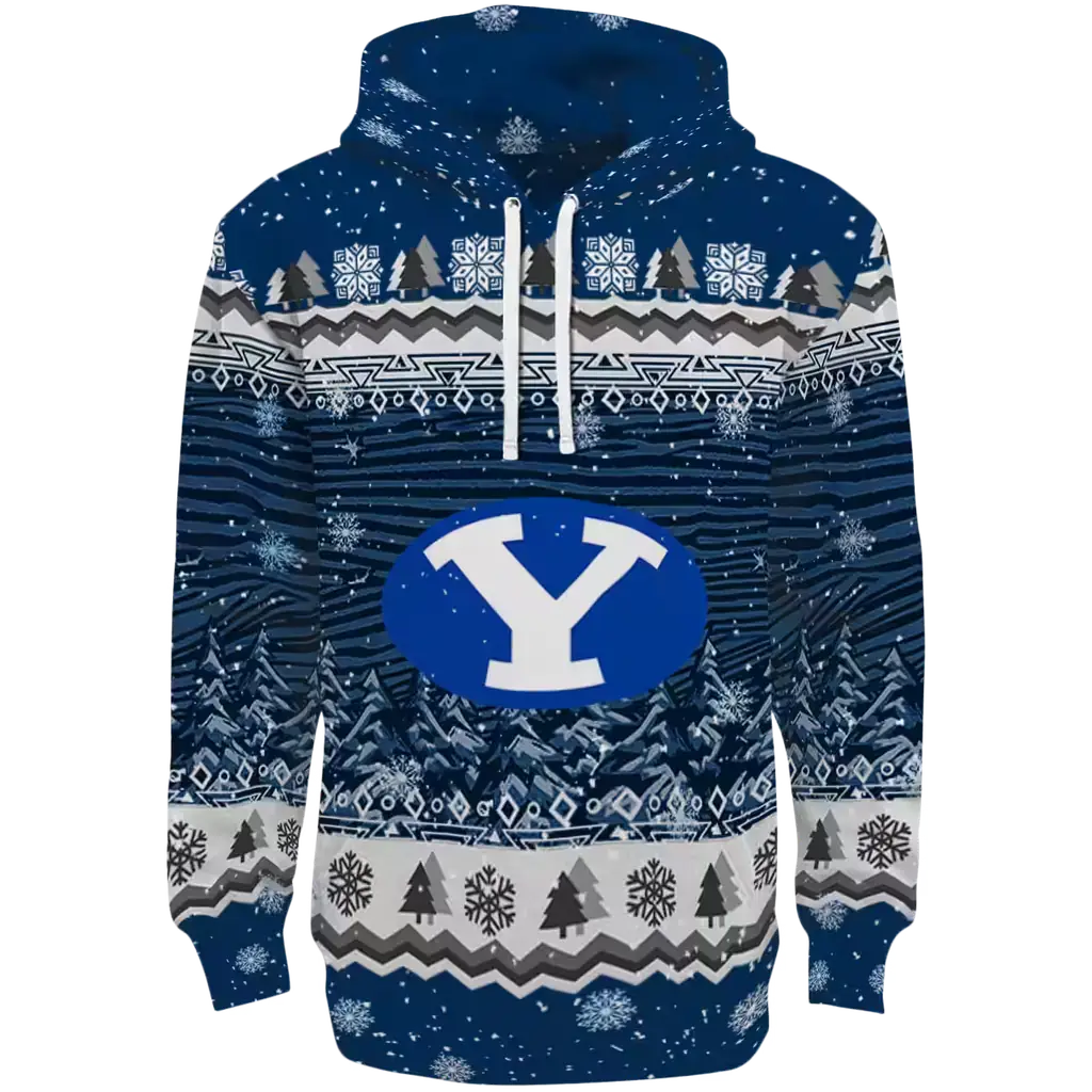 byu cougars christmas trees blue hoodie best selling byu cougars christmas trees blue hoodie best selling