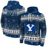 byu cougars christmas trees blue hoodie best selling