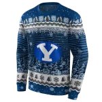 byu cougars christmas trees blue hoodie best selling