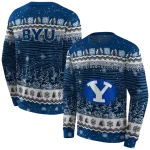 byu cougars christmas trees blue hoodie best selling