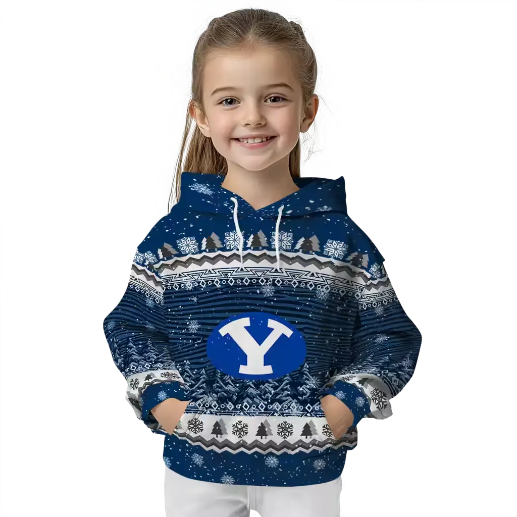 byu cougars christmas trees blue hoodie top rated byu cougars christmas trees blue hoodie top rated